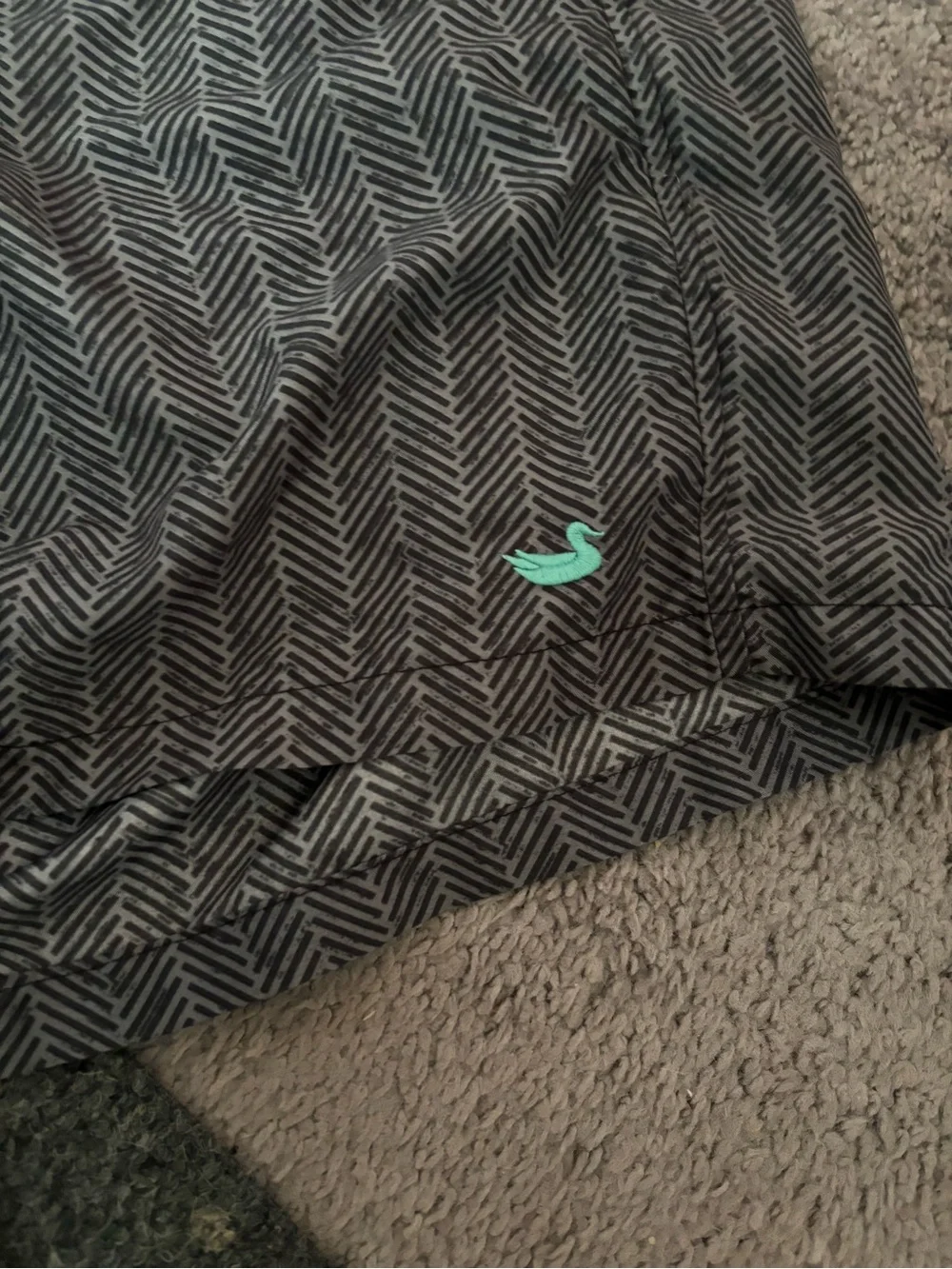 Men's Southern Marsh Black Herringbone Drawstring Shorts
